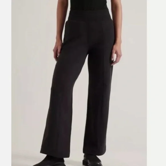 Athleta retro plush straight leg black sweatpants small - Picture 1 of 14